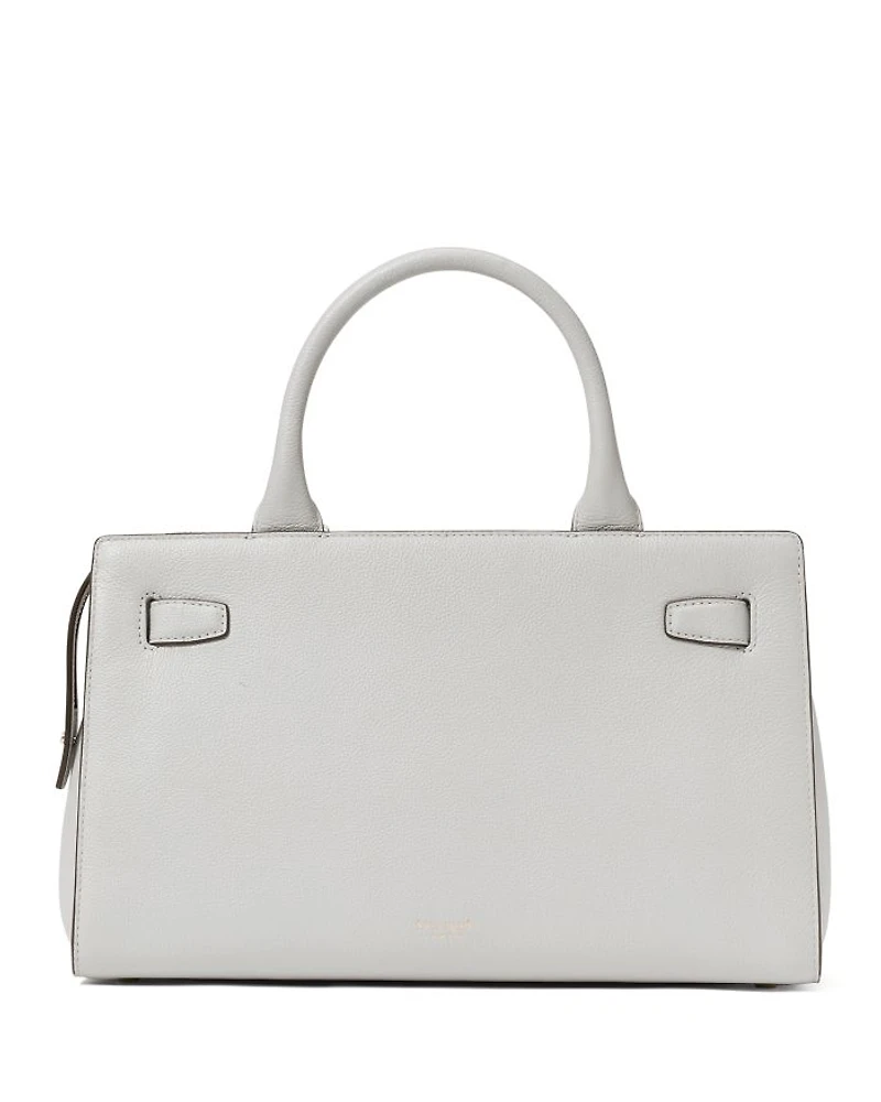 Deco Pebbled Leather Medium Satchel