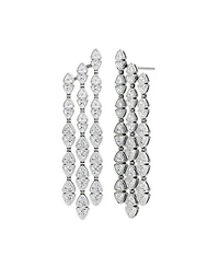 Trillion Cascade Earrings 14K White Gold, 9.64ctw Lab Grown Diamonds