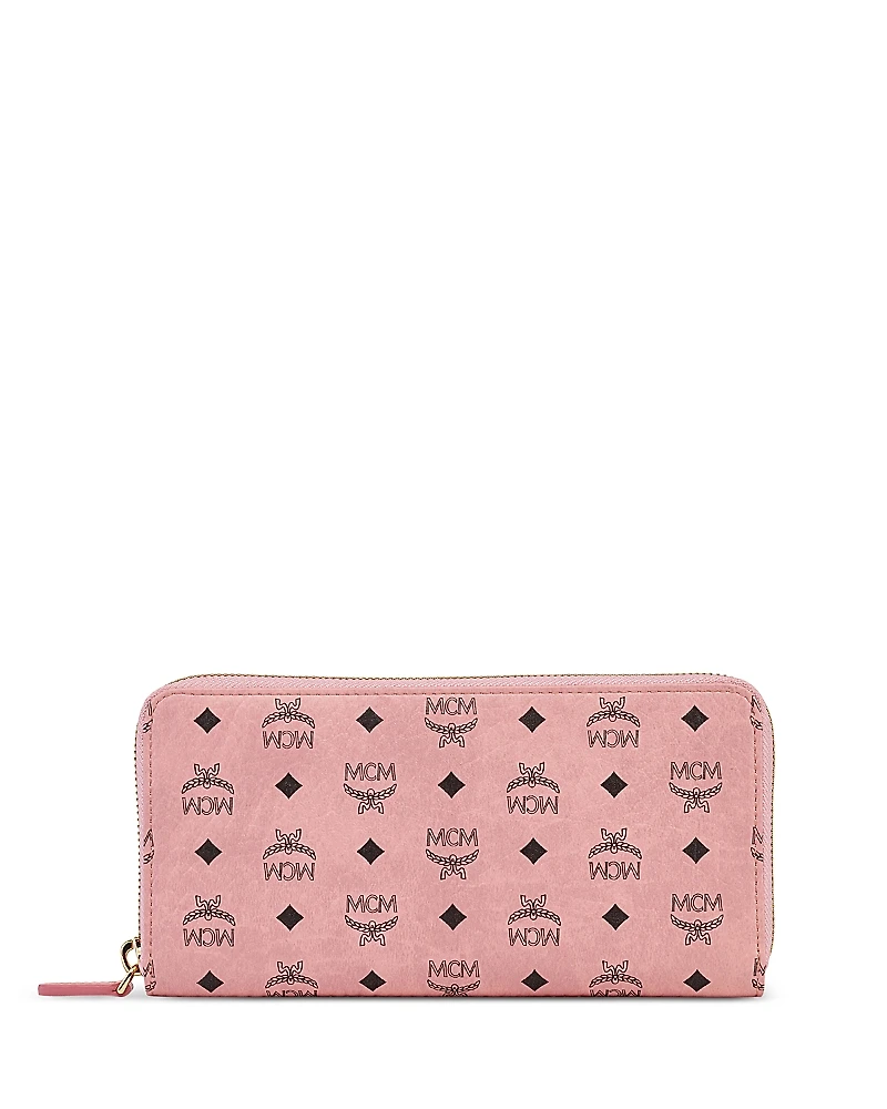 Mcm Aren Visetos Zip Around Wallet