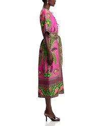 Ana Tie Front Midi Dress