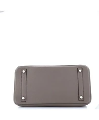 Birkin 30 Handbag Grey Clemence with Palladium Hardware