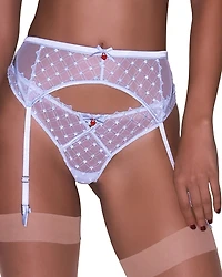Fleur du Mal Love Lock Embroidered Thong