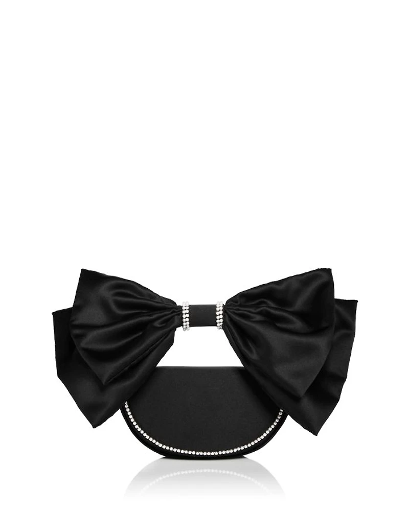 Satin Bow Bag w/ Faux Pearls - Exclusive