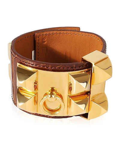 Pre-Owned Hermes Collier De Chien Base Metal Bracelet
