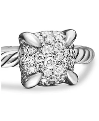 Sterling Silver Petite Châtelaine® Diamond Pavé Cable Ring