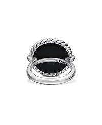 David Yurman Sterling Silver DY Elements® Stone and Diamond Ring