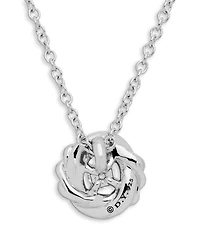 Sterling Silver Petite Infinity Pendant Necklace with Diamonds, 17"