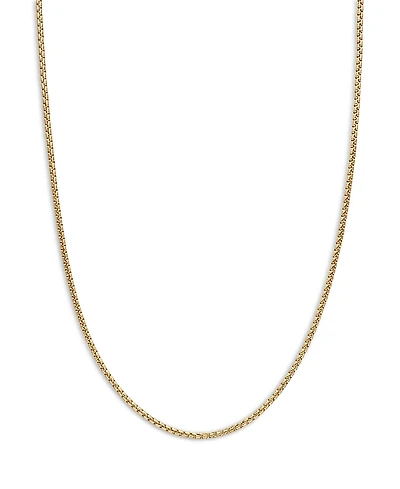David Yurman 18K Yellow Gold Hollow Box Chain Necklace 16, 1.7mm