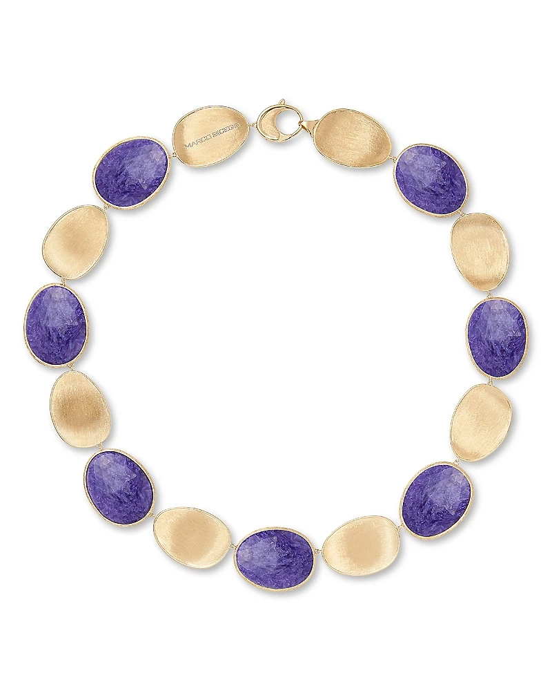 Marco Bicego 18K Yellow Gold Lunaria Purple Charoite Collar Necklace, 17.75