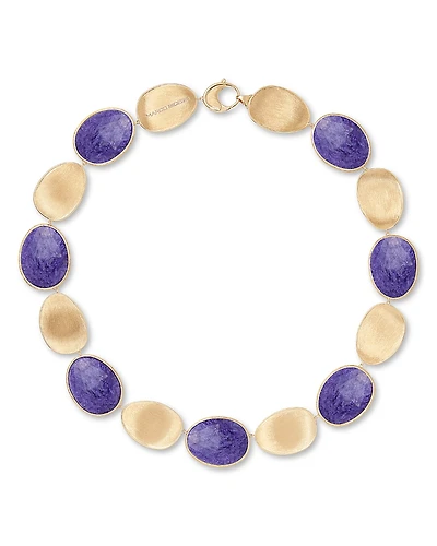 Marco Bicego 18K Yellow Gold Lunaria Purple Charoite Collar Necklace, 17.75