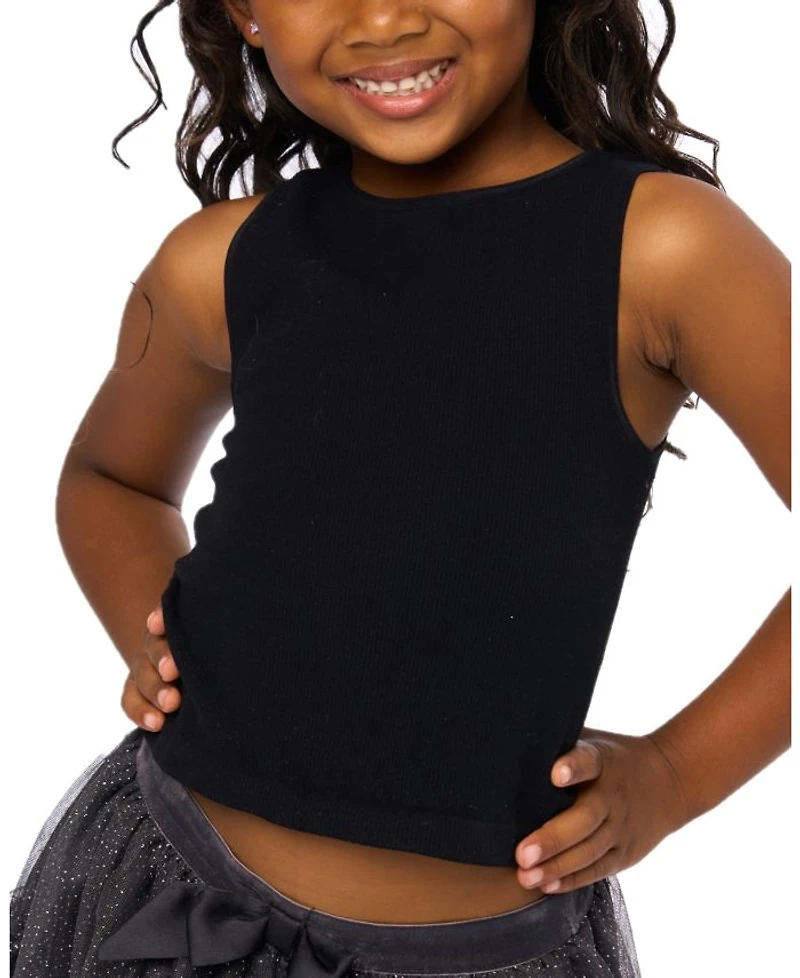 Girls' Ribbed Crop Sports Tank Top (4-6x) - Little Kid