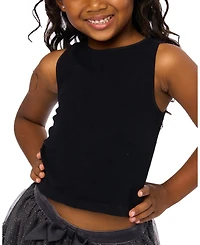 Girls' Ribbed Crop Sports Tank Top (4-6x) - Little Kid