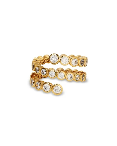 Dazzle Cubic Zirconia Bezel Wrap Ring