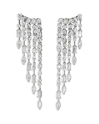 Nadri Cabaret Cubic Zirconia Mixed Cut Fringe Drop Earrings - Exclusive