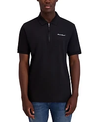 Half Zip Signature Logo Polo Shirt
