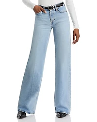 Re/Done Mid Rise Wide Leg Jeans