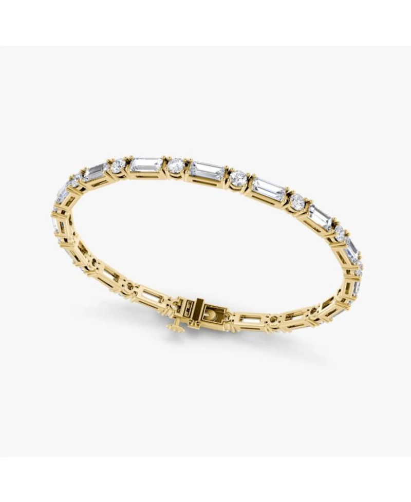 Mixed Shape Bracelet, Baguette & Brilliant Round Lab Grown Diamonds
