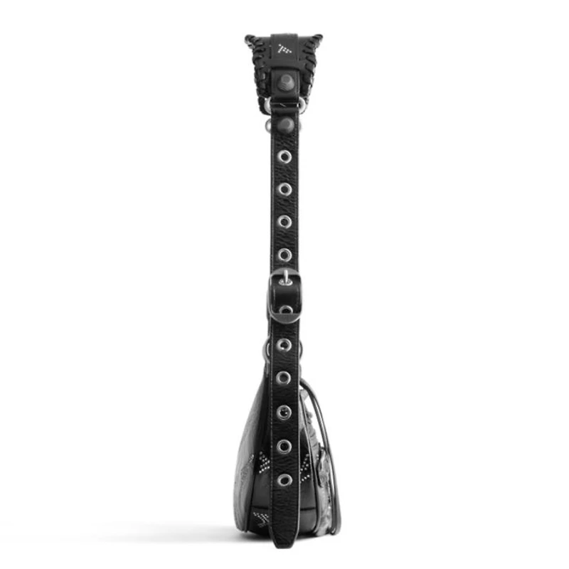 Le Cagole Xs Shoulder Bag Eiffel Tower with Rhinestones