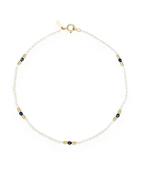 Olivia Lapiz & Pearl Necklace