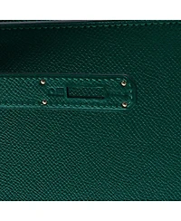 Kelly 32 Handbag Green Epsom with Palladium Hardware
