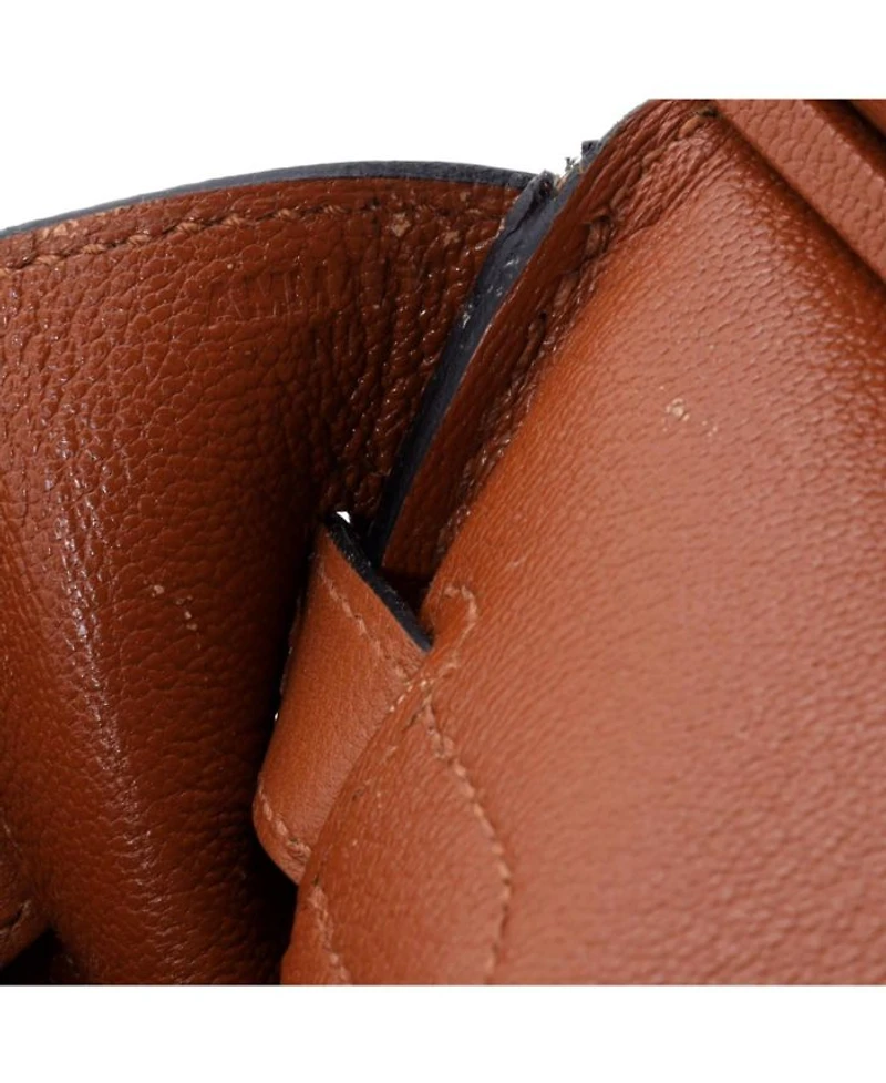 Birkin 30 Handbag Brown Novillo with Palladium Hardware