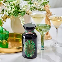 Emerald Cherry Blossom Pineapple Cream Green Tea in Violet Glass Apothecary Jar, 6 oz.