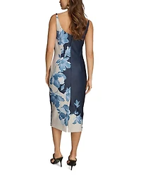 Boat Neck Sleeveless Midi Dress