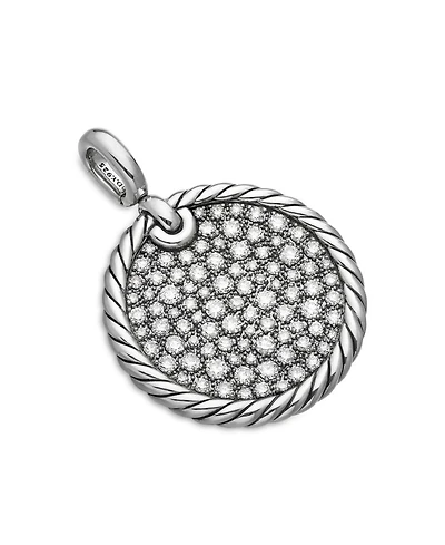 Sterling Silver Elements® Diamond Pavé Disc Pendant