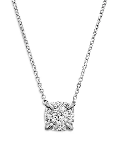 Sterling Silver Petite Châtelaine® Diamond Pavé Pendant Necklace, 16-18"