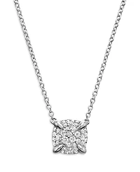 David Yurman Sterling Silver Petite Chatelaine Diamond Pave Pendant Necklace, 16-18