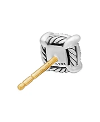 Sterling Silver Petite Chatelaine® Diamond Pavé Stud Earrings