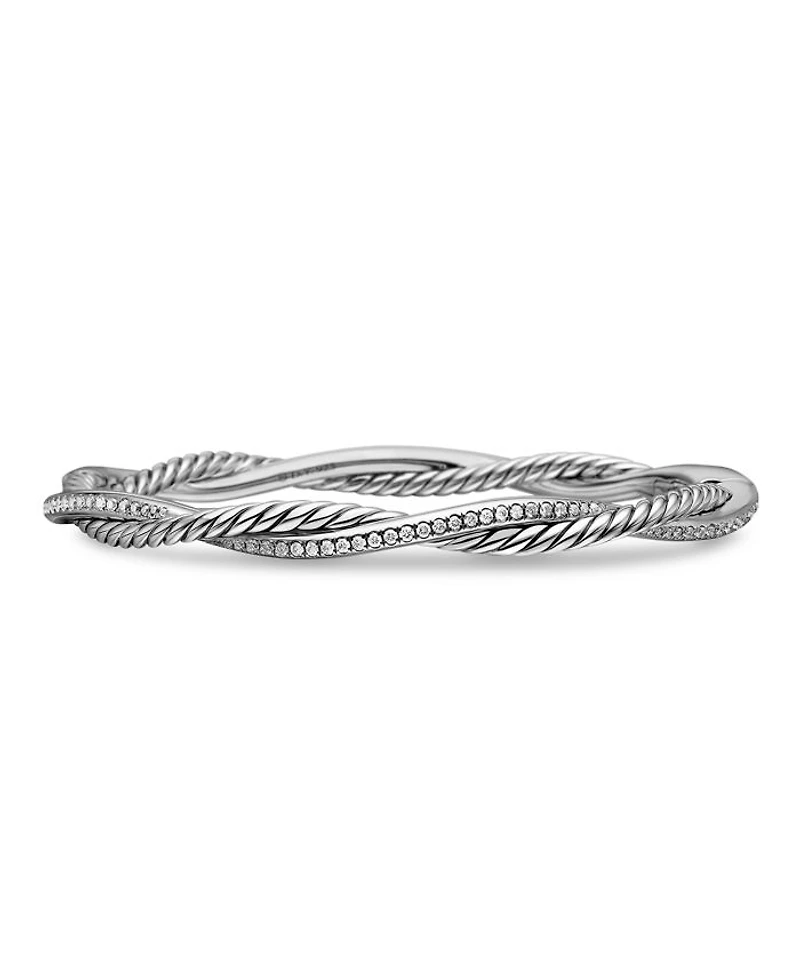 Sterling Silver Petite Infinity Bracelet with Diamonds