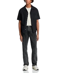 Men's Jacquard Short Sleeve Camp Shirt