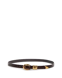 Madewell Women's Triple Keeper Snake Embossed Leather Belt