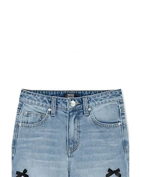 Girls' Wide Leg Bow Appliqué Jeans - Big Kid