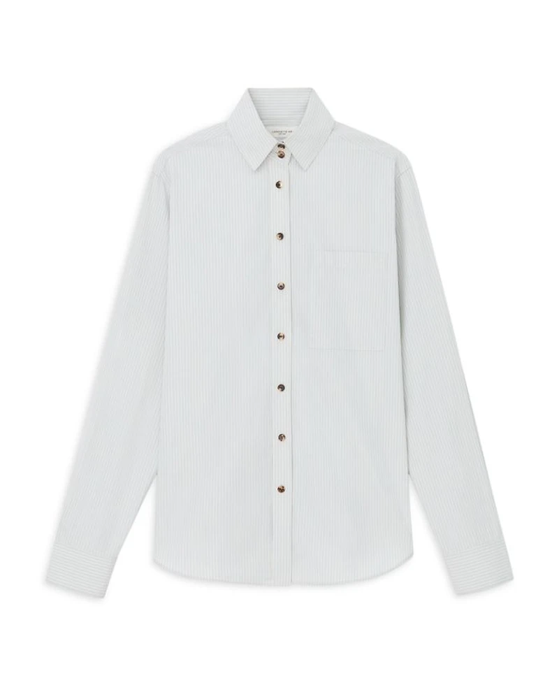 Striped Button Front Shirt
