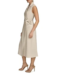 Belted A Line Midi Dress