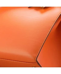 Kelly 32 Handbag Orange Box Calf with Gold Hardware
