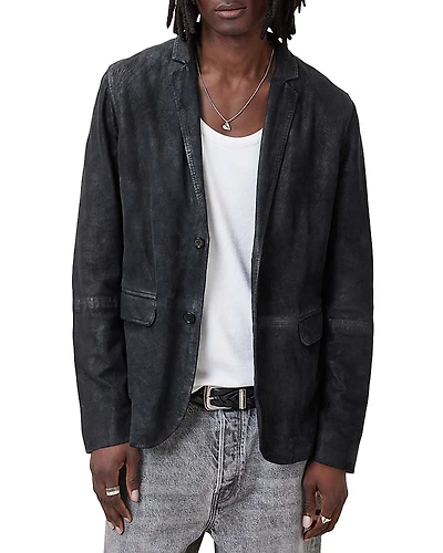 Allsaints Monet Waxed Suede Regular Fit Blazer