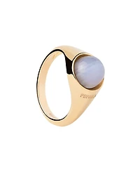 Pdpaola Women's Agate Moon Ring