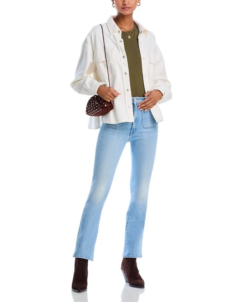 Hustler Patch Pocket High Rise Ankle Jeans Tune Out