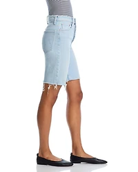 Rider High Rise Denim Bermuda Shorts Cowabunga