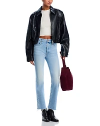 The Tripper Flood High Rise Fray Flare Jeans Look Ma No Hands