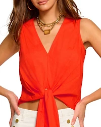 Svetlana Tie Front Top