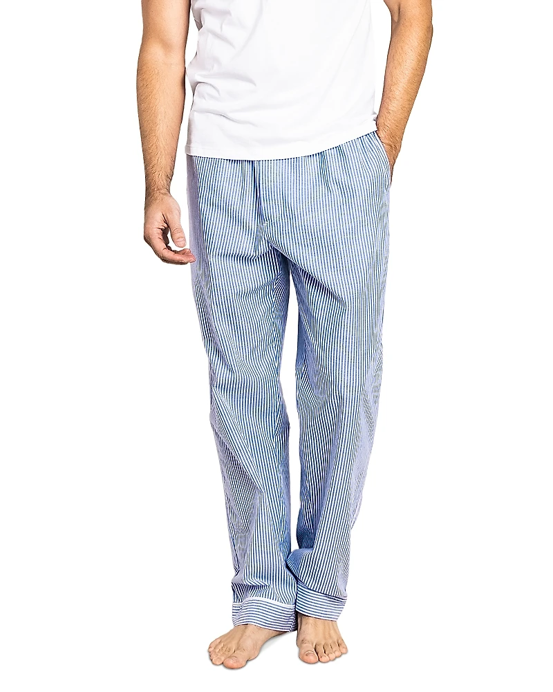 Petite Plume Cotton Twill Stripe Pajama Pants