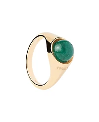 Pdpaola Women's Aventurine Moon Ring