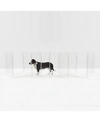 Clear Freestanding Pet Gate Zig Zag