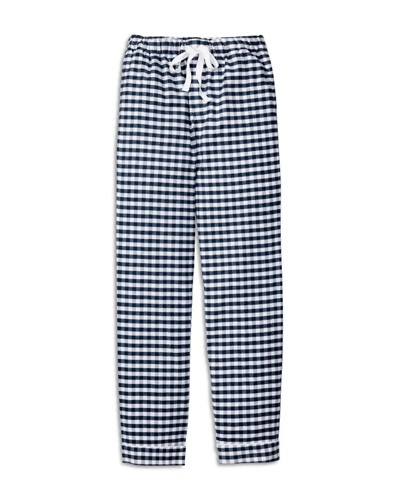 Brushed Cotton Twill Gingham Check Pajama Pants