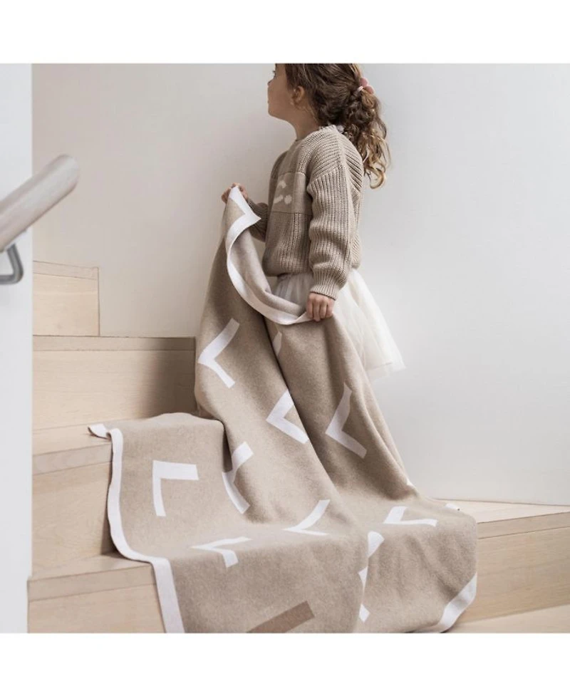 Unisex Light Camel Multi Letter Blanket - Baby, Little Kid