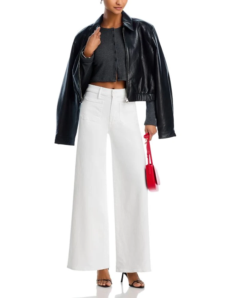 High Rise Patch Pocket Wide Leg Jeans Fairest of Them All
